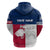 Custom Texas Fishing Zip Hoodie Hooked Fish Graphic - Red White and Blue Theme - Wonder Print Shop