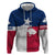 Custom Texas Fishing Zip Hoodie Hooked Fish Graphic - Red White and Blue Theme - Wonder Print Shop