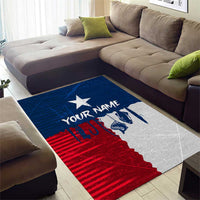 Flag Texas Fishing Area Rug Personalized Hanging Fish and Hooks Graphic - Wonder Print Shop