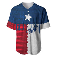 Flag Texas Fishing Baseball Jersey Personalized Hanging Fish and Hooks Graphic - Wonder Print Shop