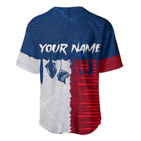 Flag Texas Fishing Baseball Jersey Personalized Hanging Fish and Hooks Graphic - Wonder Print Shop