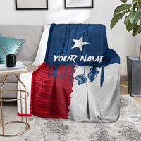 Flag Texas Fishing Blanket Personalized Hanging Fish and Hooks Graphic - Wonder Print Shop