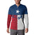 Flag Texas Fishing Button Sweatshirt Personalized Hanging Fish and Hooks Graphic - Wonder Print Shop