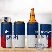 Flag Texas Fishing 4 in 1 Can Cooler Tumbler Personalized Hanging Fish and Hooks Graphic - Wonder Print Shop