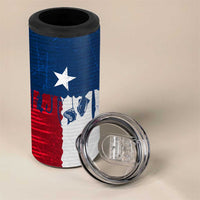 Flag Texas Fishing 4 in 1 Can Cooler Tumbler Personalized Hanging Fish and Hooks Graphic - Wonder Print Shop