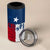 Flag Texas Fishing 4 in 1 Can Cooler Tumbler Personalized Hanging Fish and Hooks Graphic - Wonder Print Shop