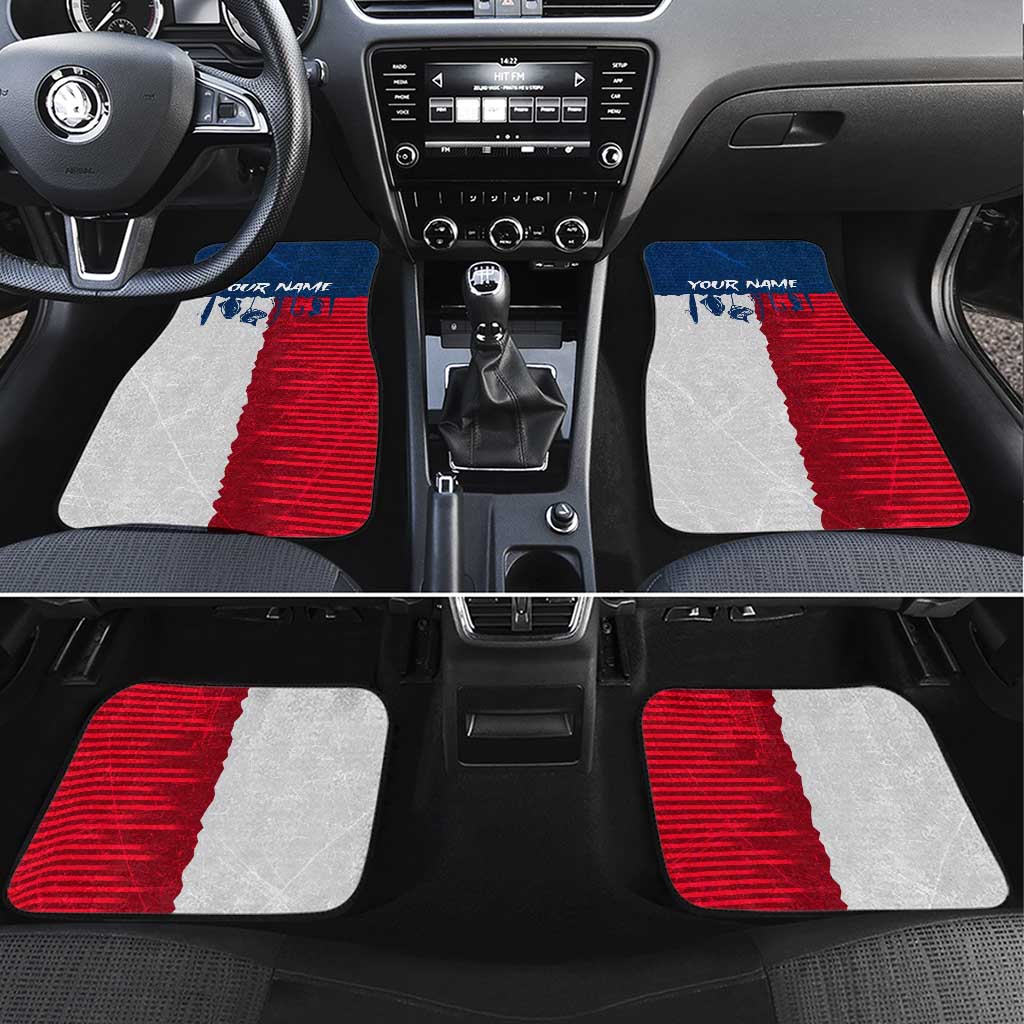 Flag Texas Fishing Car Mats Personalized Hanging Fish and Hooks Graphic - Wonder Print Shop