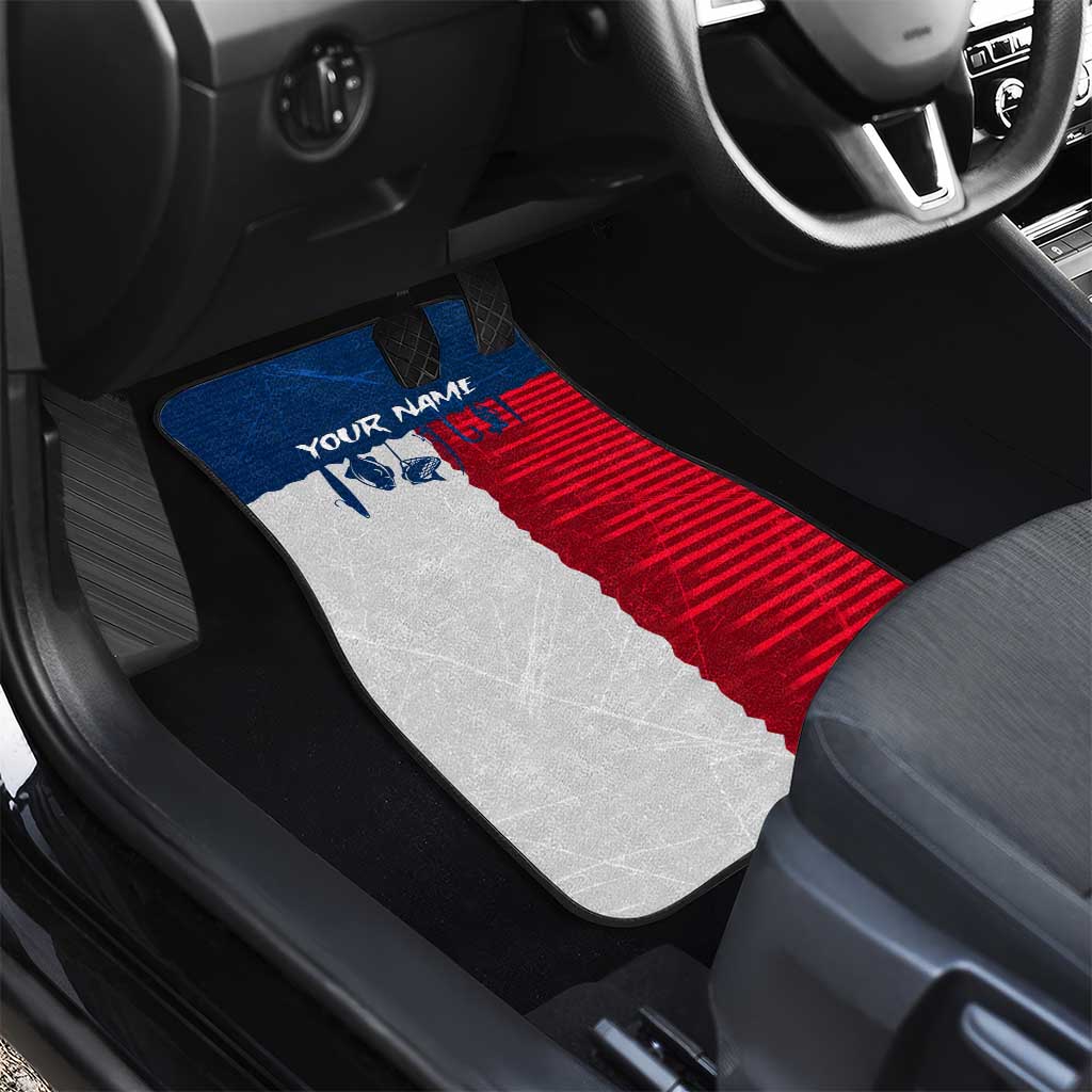 Flag Texas Fishing Car Mats Personalized Hanging Fish and Hooks Graphic - Wonder Print Shop