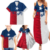 Flag Texas Fishing Family Matching Summer Maxi Dress and Hawaiian Shirt Personalized Hanging Fish and Hooks Graphic - Wonder Print Shop