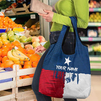 Flag Texas Fishing Grocery Bag Personalized Hanging Fish and Hooks Graphic - Wonder Print Shop