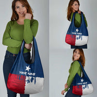 Flag Texas Fishing Grocery Bag Personalized Hanging Fish and Hooks Graphic - Wonder Print Shop