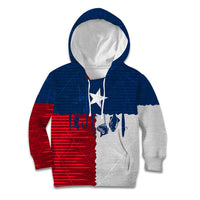 Flag Texas Fishing Kid Hoodie Personalized Hanging Fish and Hooks Graphic - Wonder Print Shop