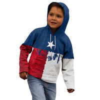 Flag Texas Fishing Kid Hoodie Personalized Hanging Fish and Hooks Graphic - Wonder Print Shop