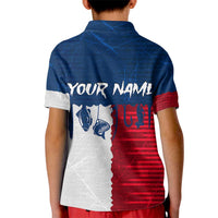 Flag Texas Fishing Kid Polo Shirt Personalized Hanging Fish and Hooks Graphic - Wonder Print Shop