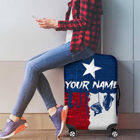 Flag Texas Fishing Luggage Cover Personalized Hanging Fish and Hooks Graphic - Wonder Print Shop