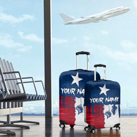 Flag Texas Fishing Luggage Cover Personalized Hanging Fish and Hooks Graphic - Wonder Print Shop