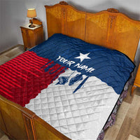 Flag Texas Fishing Quilt Personalized Hanging Fish and Hooks Graphic - Wonder Print Shop