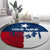 Flag Texas Fishing Round Carpet Personalized Hanging Fish and Hooks Graphic - Wonder Print Shop