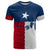 Flag Texas Fishing T Shirt Personalized Hanging Fish and Hooks Graphic - Wonder Print Shop