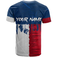 Flag Texas Fishing T Shirt Personalized Hanging Fish and Hooks Graphic - Wonder Print Shop