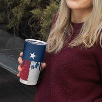 Flag Texas Fishing Tumbler Cup Personalized Hanging Fish and Hooks Graphic - Wonder Print Shop