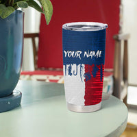 Flag Texas Fishing Tumbler Cup Personalized Hanging Fish and Hooks Graphic - Wonder Print Shop