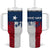 Flag Texas Fishing Tumbler With Handle Personalized Hanging Fish and Hooks Graphic - Wonder Print Shop