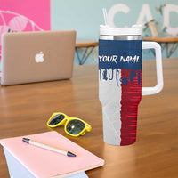 Flag Texas Fishing Tumbler With Handle Personalized Hanging Fish and Hooks Graphic - Wonder Print Shop