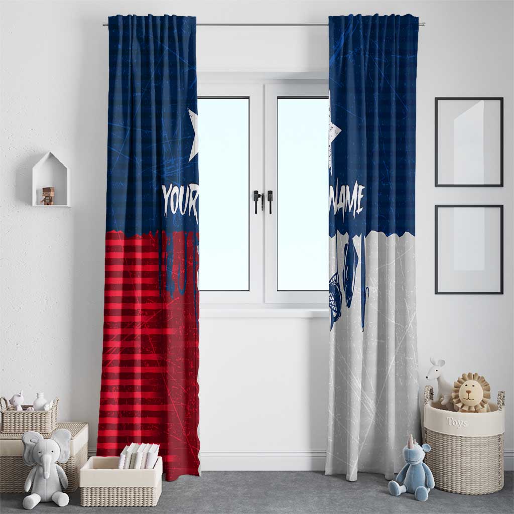 Flag Texas Fishing Window Curtain Personalized Hanging Fish and Hooks Graphic - Wonder Print Shop