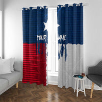 Flag Texas Fishing Window Curtain Personalized Hanging Fish and Hooks Graphic - Wonder Print Shop