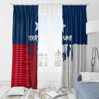 Flag Texas Fishing Window Curtain Personalized Hanging Fish and Hooks Graphic - Wonder Print Shop