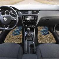 Catfish Fishing Personalized Car Mats Blue Bass and Camo Reeds Background - Wonder Print Shop