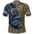 Catfish Fishing Personalized Polo Shirt Blue Bass and Camo Reeds Background - Wonder Print Shop