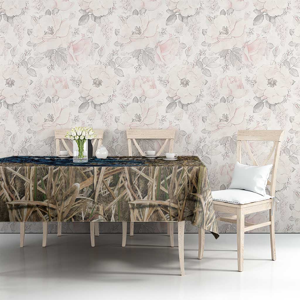 Catfish Fishing Personalized Tablecloth Blue Bass and Camo Reeds Background - Wonder Print Shop