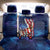Bass Fishing Back Car Seat Cover American Flag Patriotic and Cosmic Galaxy in Blue Red - Wonder Print Shop