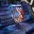 Bass Fishing Back Car Seat Cover American Flag Patriotic and Cosmic Galaxy in Blue Red - Wonder Print Shop