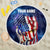 Bass Fishing Beach Blanket American Flag Patriotic and Cosmic Galaxy in Blue Red - Wonder Print Shop