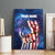Bass Fishing Canvas Wall Art American Flag Patriotic and Cosmic Galaxy in Blue Red - Wonder Print Shop