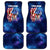Bass Fishing Car Mats American Flag Patriotic and Cosmic Galaxy in Blue Red - Wonder Print Shop