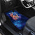 Bass Fishing Car Mats American Flag Patriotic and Cosmic Galaxy in Blue Red - Wonder Print Shop
