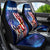 Bass Fishing Car Seat Cover American Flag Patriotic and Cosmic Galaxy in Blue Red - Wonder Print Shop
