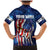 Bass Fishing Family Matching Mermaid Dress and Hawaiian Shirt American Flag Patriotic and Cosmic Galaxy in Blue Red - Wonder Print Shop