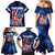 Bass Fishing Family Matching Mermaid Dress and Hawaiian Shirt American Flag Patriotic and Cosmic Galaxy in Blue Red - Wonder Print Shop