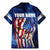 Bass Fishing Family Matching Mermaid Dress and Hawaiian Shirt American Flag Patriotic and Cosmic Galaxy in Blue Red - Wonder Print Shop