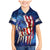 Bass Fishing Family Matching Mermaid Dress and Hawaiian Shirt American Flag Patriotic and Cosmic Galaxy in Blue Red - Wonder Print Shop
