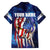 Bass Fishing Family Matching Off The Shoulder Long Sleeve Dress and Hawaiian Shirt American Flag Patriotic and Cosmic Galaxy in Blue Red - Wonder Print Shop