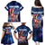 Bass Fishing Family Matching Puletasi and Hawaiian Shirt American Flag Patriotic and Cosmic Galaxy in Blue Red - Wonder Print Shop