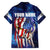 Bass Fishing Family Matching Short Sleeve Bodycon Dress and Hawaiian Shirt American Flag Patriotic and Cosmic Galaxy in Blue Red - Wonder Print Shop