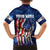 Bass Fishing Family Matching Summer Maxi Dress and Hawaiian Shirt American Flag Patriotic and Cosmic Galaxy in Blue Red - Wonder Print Shop