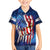 Bass Fishing Family Matching Summer Maxi Dress and Hawaiian Shirt American Flag Patriotic and Cosmic Galaxy in Blue Red - Wonder Print Shop